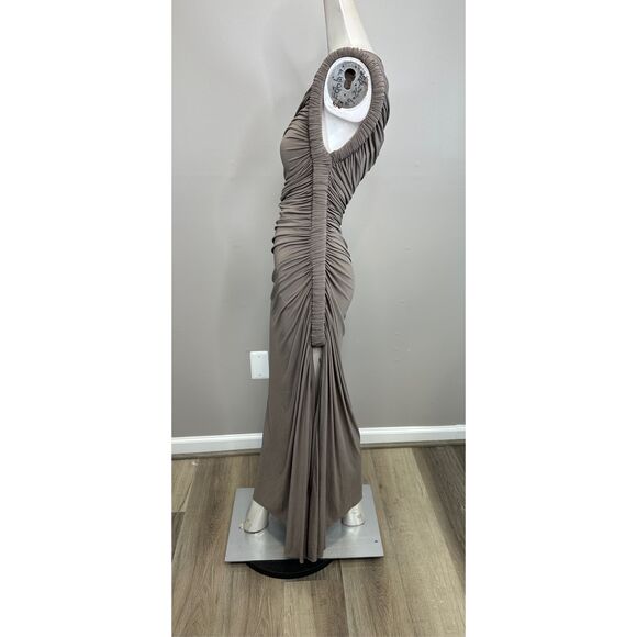 ALAIA Asymmetric Ruched Off-Shoulder Midi Dress FR36/US4 $3,750 - Picture 8 of 11